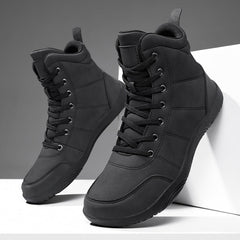 Leather High-top Wide-toe Outdoor Hiking Men's Sports Shoes