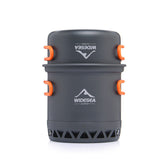 Widesea Camping Cookware Outdoor Cooking Set Heat Cooker Travel Tableware Tourist Kitchen Pot Utensil Equipment