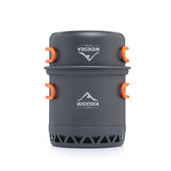 Widesea Camping Cookware Outdoor Cooking Set Heat Cooker Travel Tableware Tourist Kitchen Pot Utensil Equipment