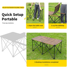 Table Outdoor Heavy-Duty Portable Camping Folding Dinner Table