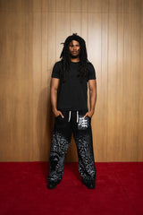 Mixed Emotions Black ‘Striped’ Sweatpants