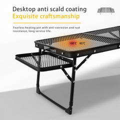 Outdoor Iron Camping Table Portable Camping Folding Table