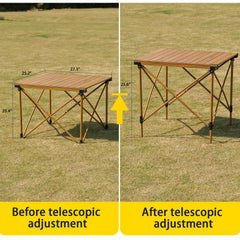 Outdoor Up-Down Heigt Adjustment Camping Table Portable Camping Folding Table