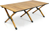 Whitsunday Outdoor Camping Table,Wood Grain Aluminum Table