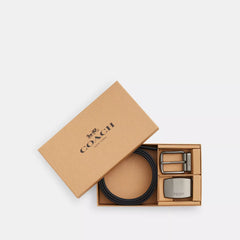 Coach Outlet Boxed Plaque And Harness Buckle Cut To Size Reversible Belt, 38 Mm