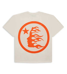 Hellstar Studios Classic Regular Print Tee Cream/Orange