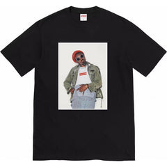 Supreme Red Beret Portrait Tee - Black
