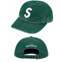Supreme Washed S Logo 6-Panel Cap - Forest Green