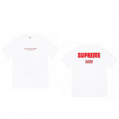 Supreme Minimal Front Red Graphic T-Shirt - White