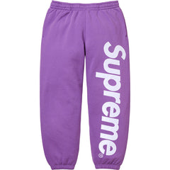 Supreme Satin Appliqué Sweatpants - Purple