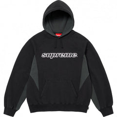 Supreme Contrast Panel Logo Hoodie – Black