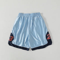 Supreme Satin Finish Number Patch Basketball Shorts - Light Blue