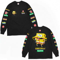 Supreme x SpongeBob SquarePants x Castelli Racing L/S Tee – Black