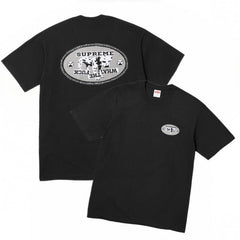 Supreme Oval Badge Graphic T-Shirt - Black