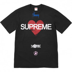 Supreme Heart Logo Graphic T-Shirt - Black