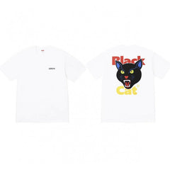 Supreme Black Cat Back Graphic T-Shirt - White