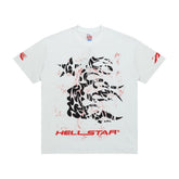 Hellstar Splatter Dragon Graphic Oversized T-Shirt - Washed Black