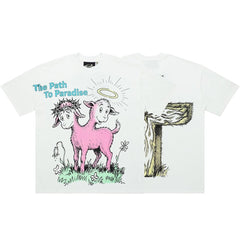Hellstar Studios Lamb Graphic Oversized Cotton T-Shirt
