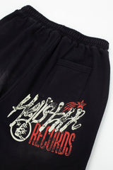 Hellstar Vintage Wash Spray Graphic Sweat Shorts