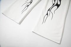 Hellstar Washed Fleece Graphic Sweatpants (White)