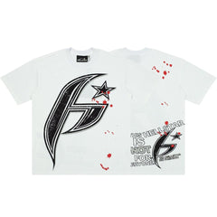 Hellstar Splatter Star Big H Graphic Oversized T-Shirt