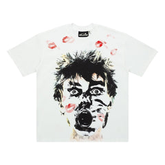 Hellstar Studios Abstract Silent Scream Graphic Cotton T-Shirt