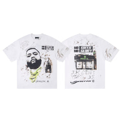 Hellstar Bearded Graphic Direct-to-Garment T-Shirt (White)