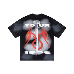 Hellstar Rhinestone & Spray-Wash Graphic T-Shirt