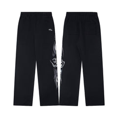 Hellstar High-Quality Vintage Washed Fleece Sweatpants (Black)