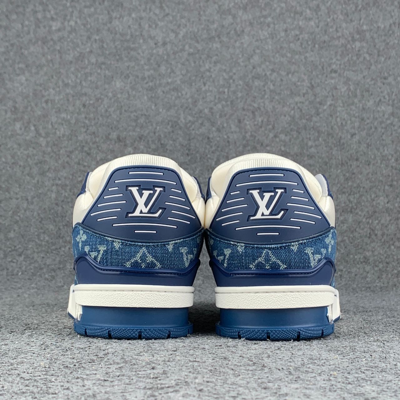 LV Trainer Monogram Denim 'White Blue'