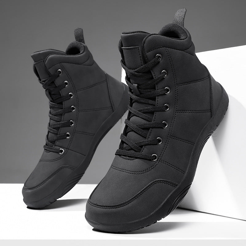 Leather High-top Wide-toe Outdoor Hiking Men's Sports Shoes