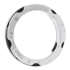 18K White Gold Black Ceramic Small Ultra Ring 59 8.75