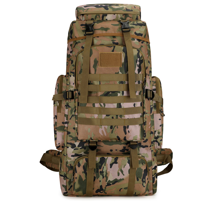 Canvas Large Capacity Backpack Travel Bag Men's Backpack Outdoor Sports Mountaineering Bag Hiking Retro Military Bag