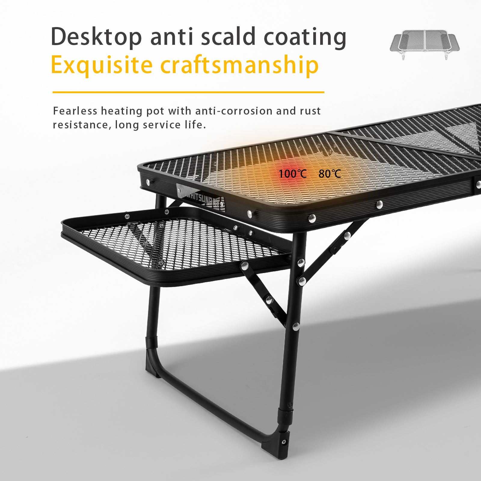 Outdoor Iron Camping Table Portable Camping Folding Table