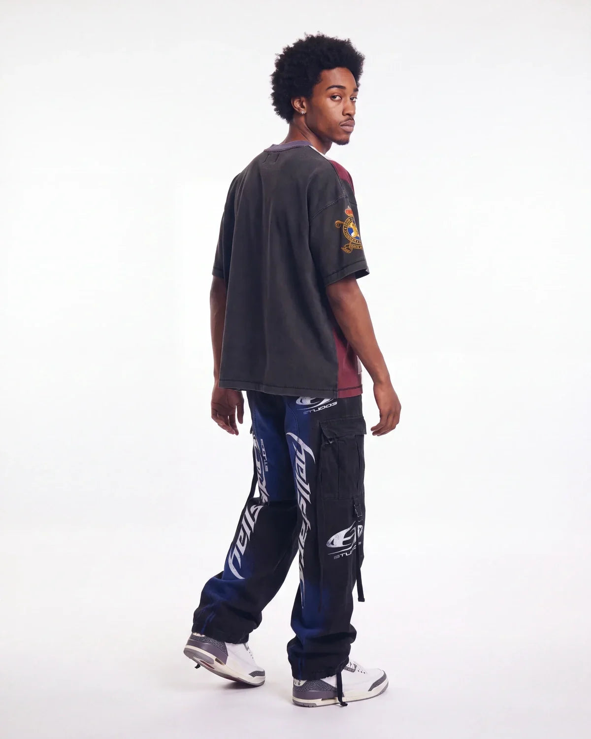Hellstar Printed Cargo Pants Black