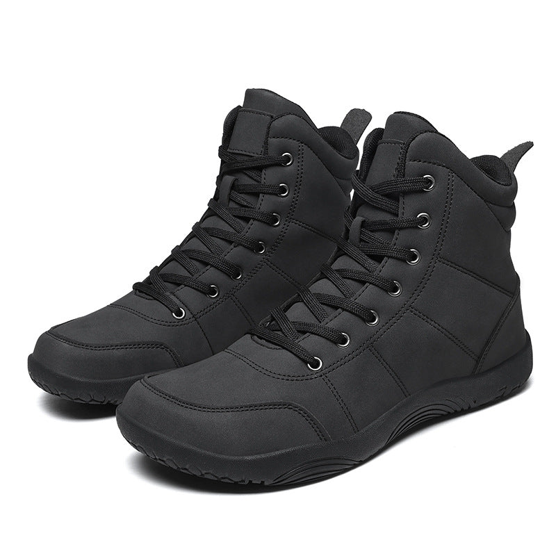 Leather High-top Wide-toe Outdoor Hiking Men's Sports Shoes