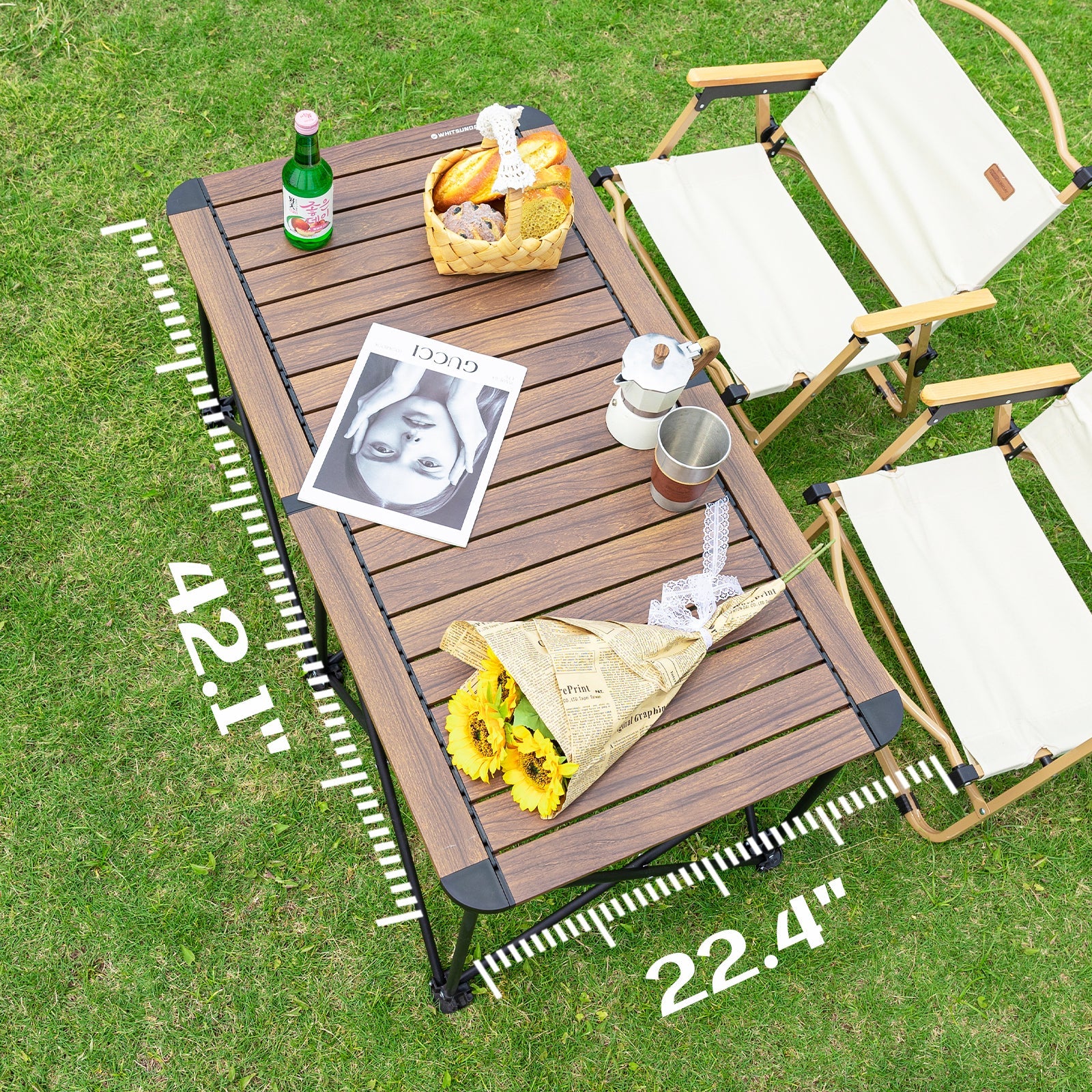 Table Outdoor Heavy-Duty Portable Camping Folding Dinner Table