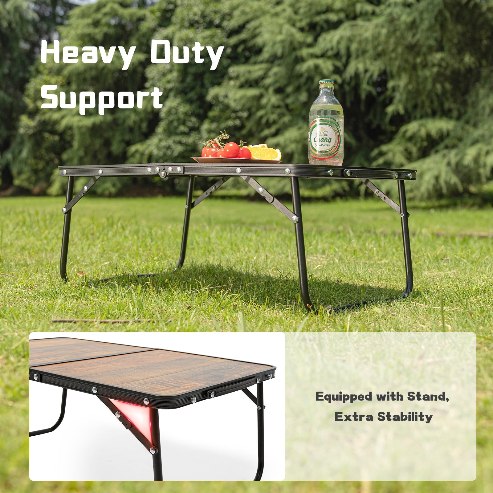 Folding Camping Table,Outdoor Indoor Heavy Duty Portable Picnic Table for Picnic Camping