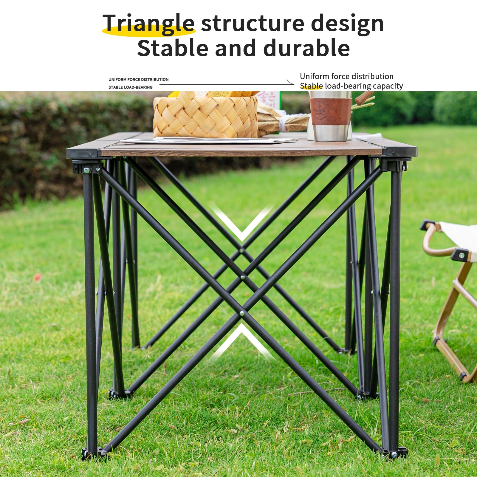 Table Outdoor Heavy-Duty Portable Camping Folding Dinner Table