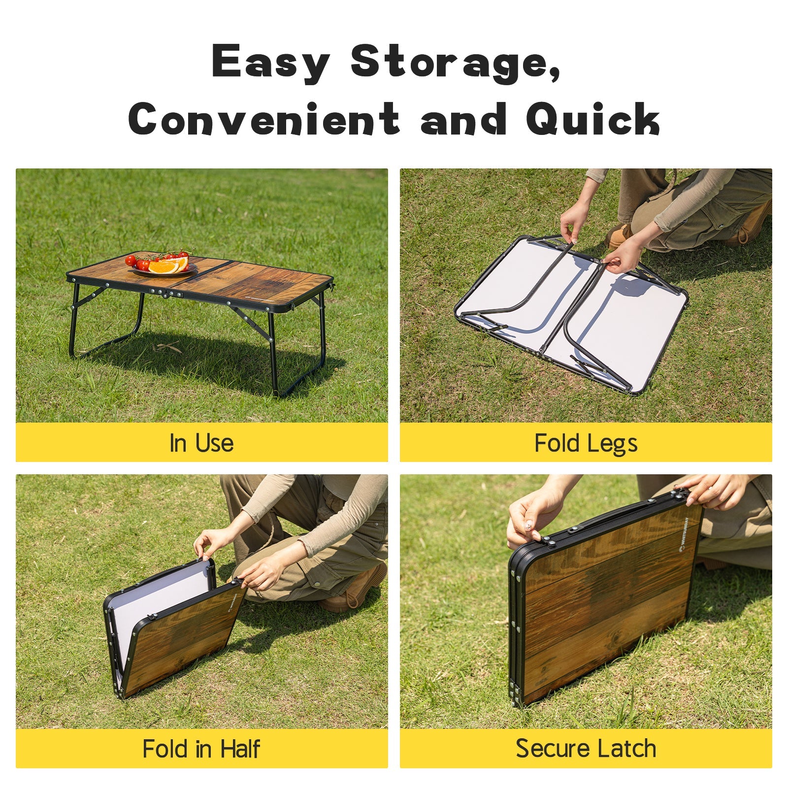 Folding Camping Table,Outdoor Indoor Heavy Duty Portable Picnic Table for Picnic Camping