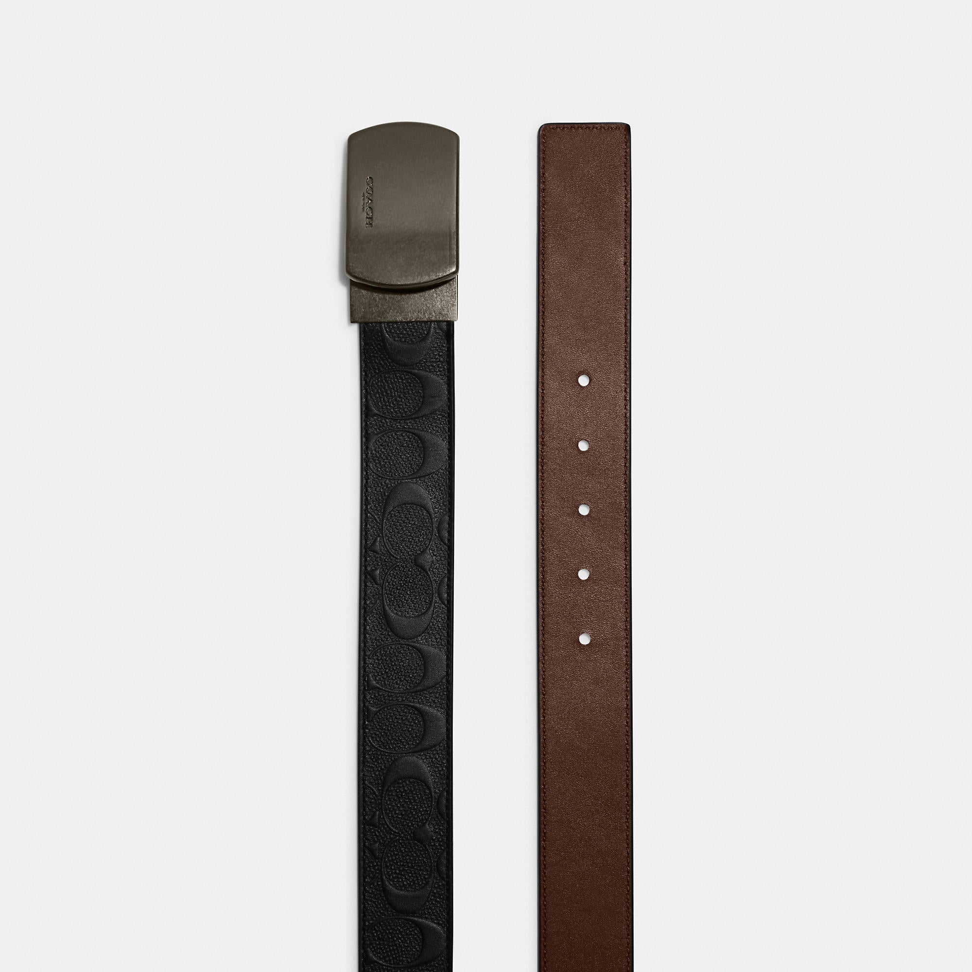 Coach Outlet Plaque Buckle Cut To Size Reversible Belt, 38 Mm