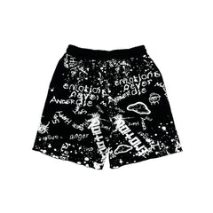 Mixed Emotions Black “Graffiti” Shorts