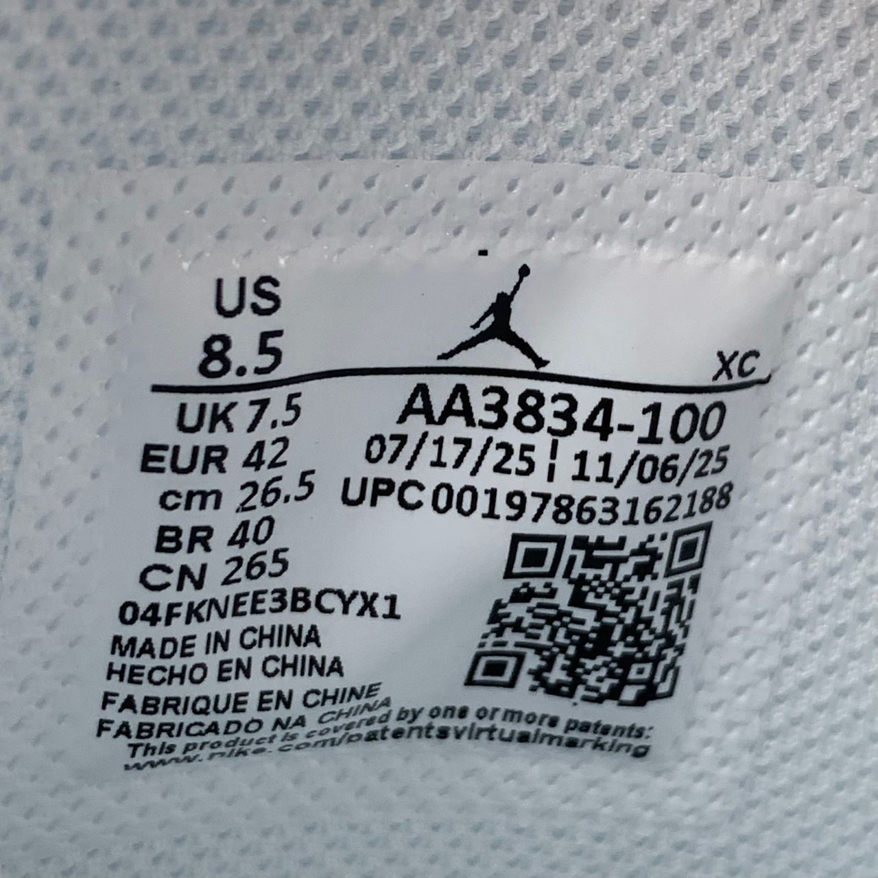 Virgil Abloh Archive X Air Jordan 1 High 'Alaska'
