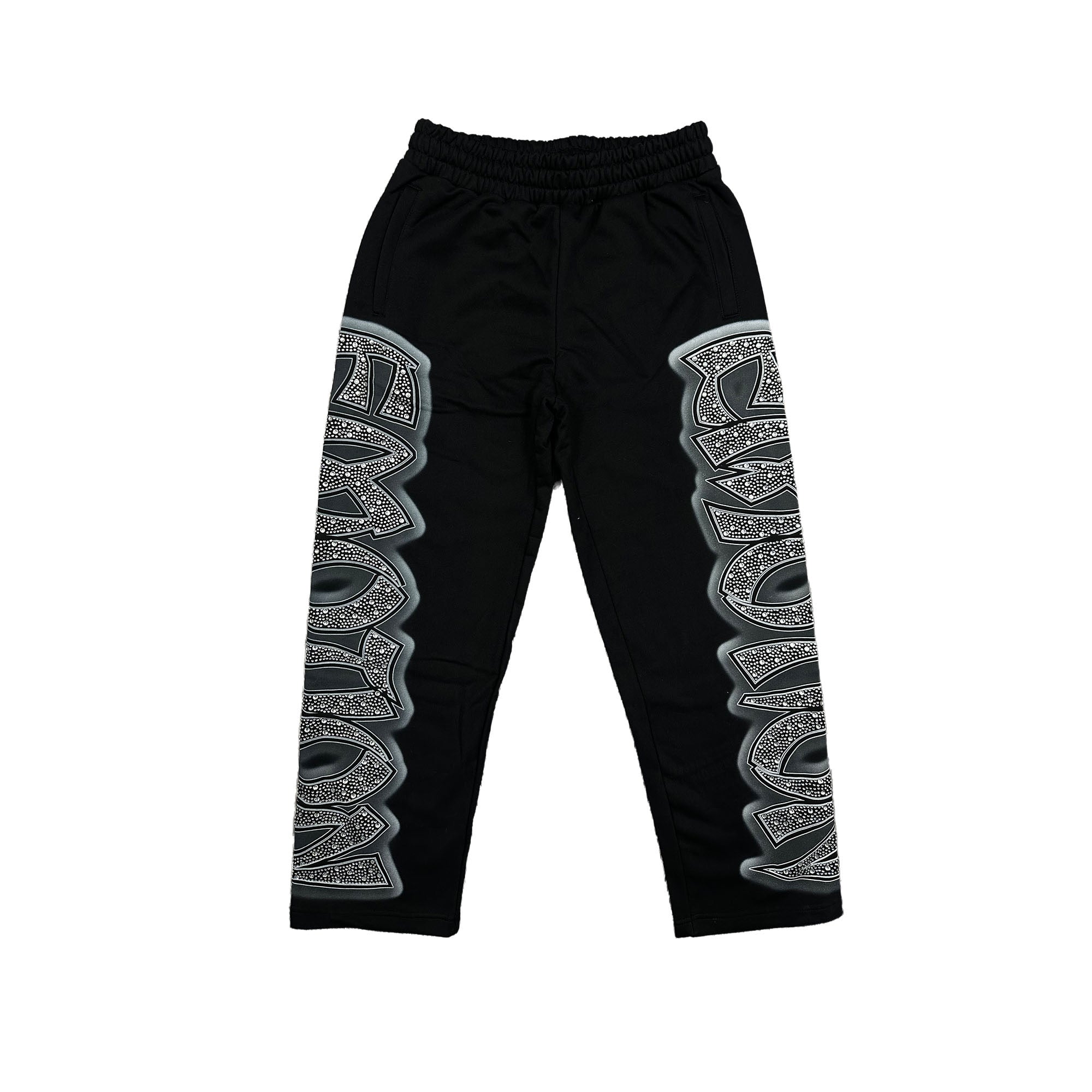 Mixed Emotions ‘Midnight’ Rhinestone Sweatpants