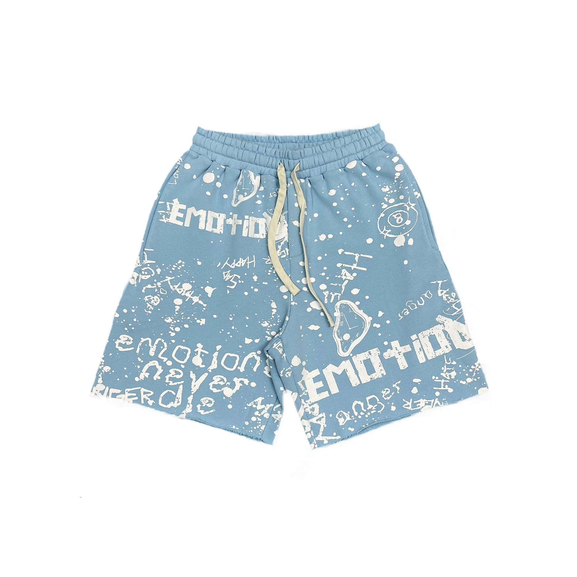 Mixed Emotions Blue “Graffiti” Shorts