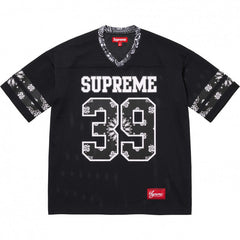 Supreme 39 Football Jersey T-Shirt - Black