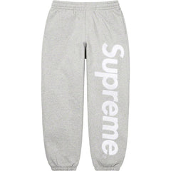 Supreme Satin Appliqué Sweatpants - Heather Grey