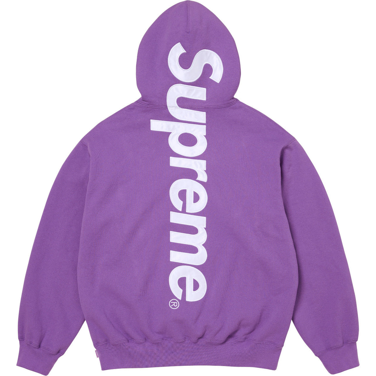 Supreme Oversized Vertical Logo Hooded Sweatshirt - Purple