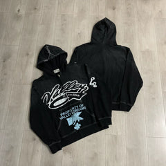 Vale Forever "Valley Dreams Property" Vintage Zip-Up Hoodie (Black)