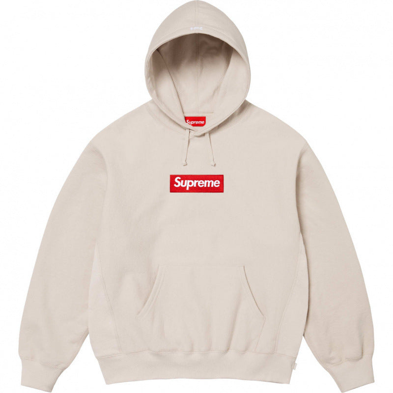 Supreme Box Logo Pullover Hoodie — Cream